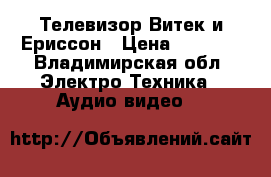 Телевизор Витек и Ериссон › Цена ­ 3 000 - Владимирская обл. Электро-Техника » Аудио-видео   